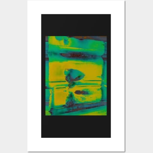 Abstract Glitch Green "Screen" Posters and Art